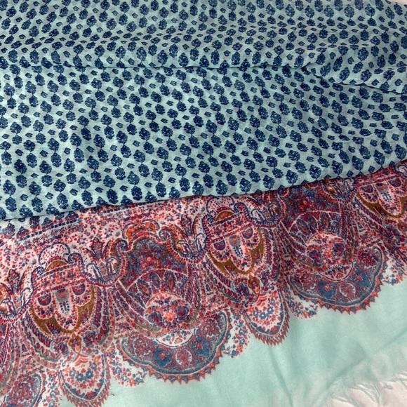 Sheer chiffon extra long wide two sided scarf - Picture 5 of 11